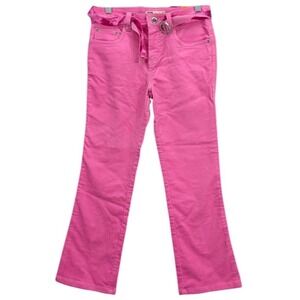 Faded Glory Belted Belted Corduroy Bootcut Pants Womens Size 8 Tropical Pink NWT